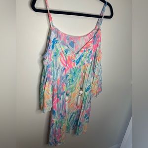 Lilly Pulitzer Alanna Dress in Sparkling Sands size Medium Generous Fit HTF VGUC